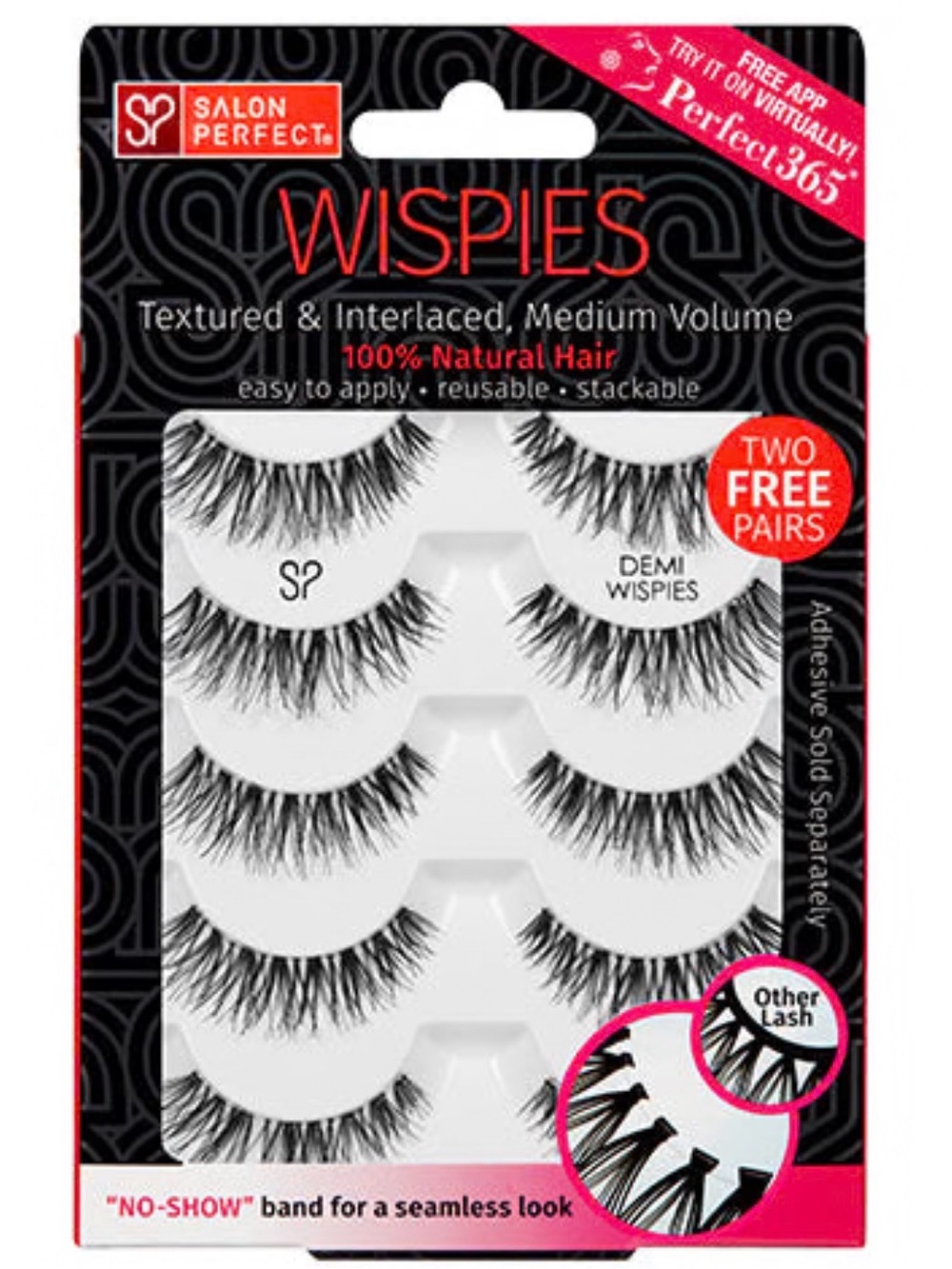 (ONE PAIR) Salon Perfect Demi Wispies - Black